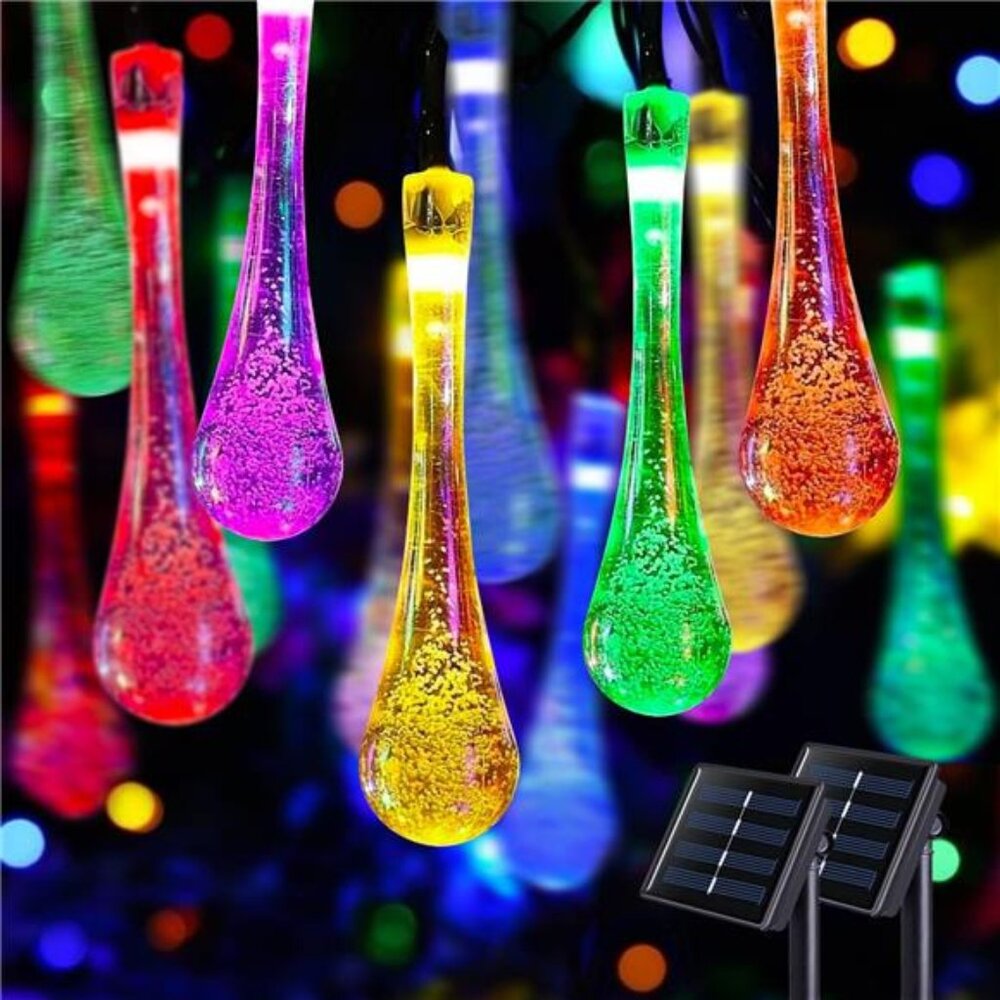 Solar string lights outdoor waterproof solar christmas lights garden patio yard
